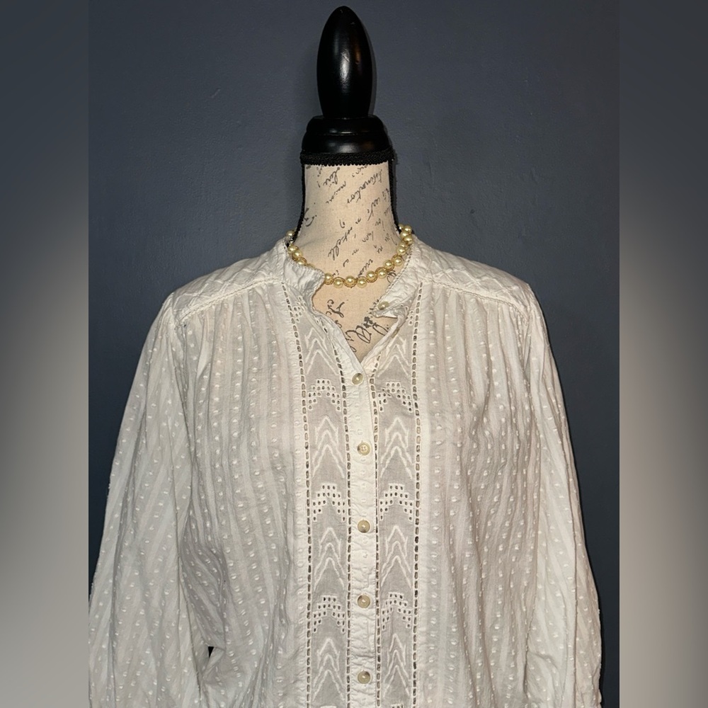 Anthropologie White Blouse - Picture 4 of 7